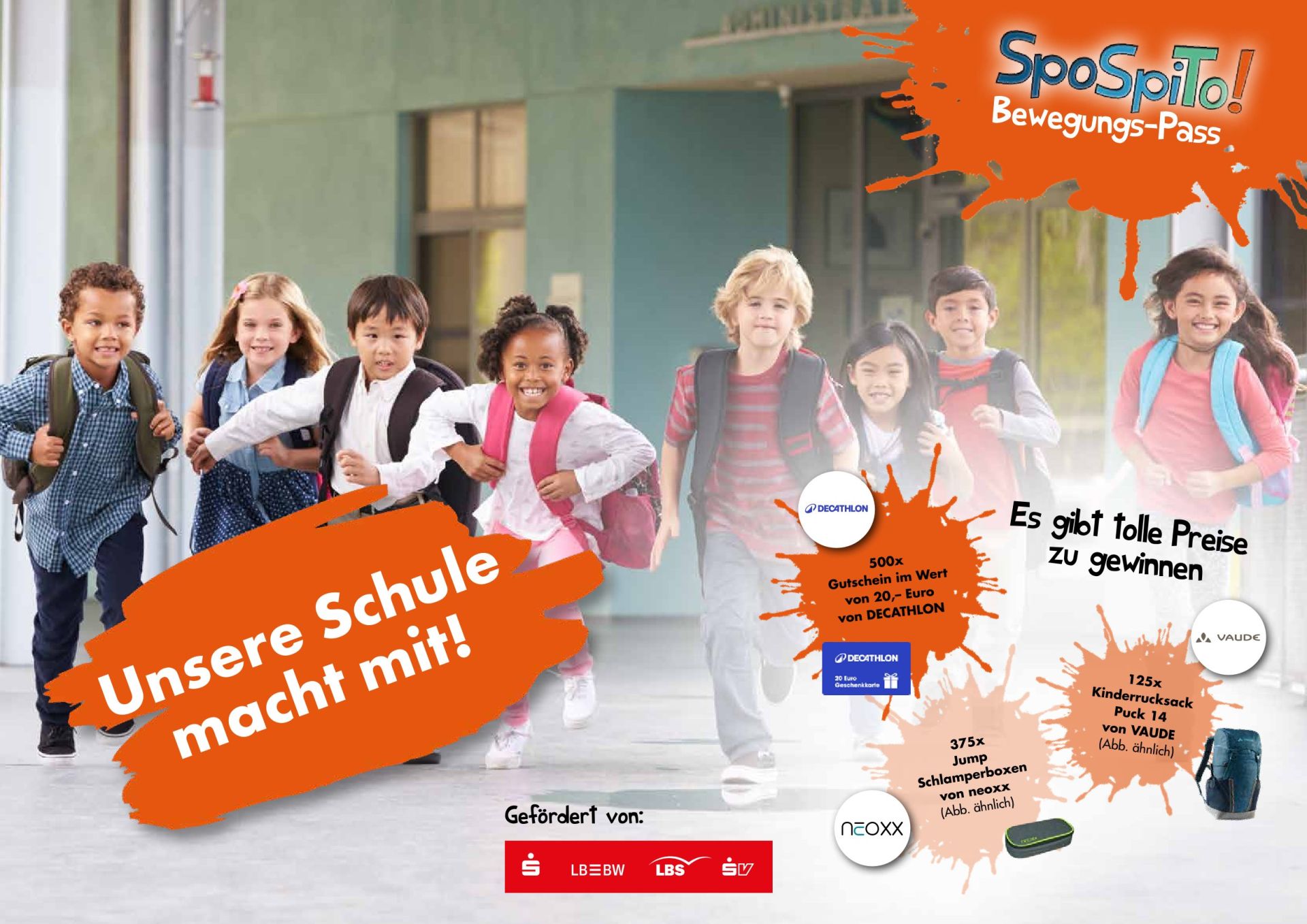 Plakat für den SpoSpiTo Bewegungspass Plakat für den SpoSpiTo Bewegungspass